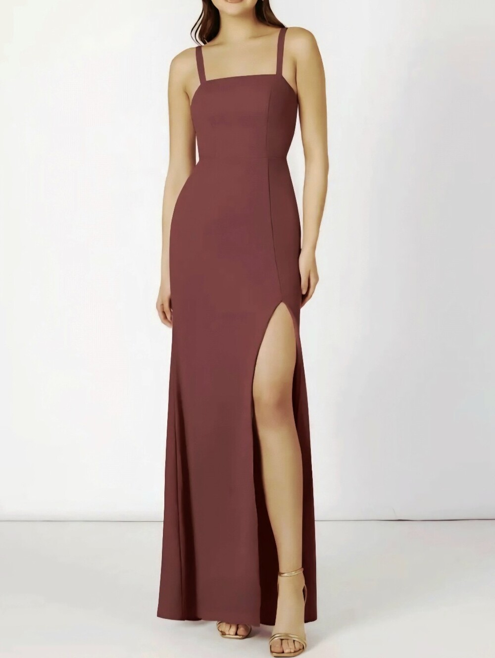 🖤 Azazie Gianetta Desert Rose A0 (US 0) Mermaid Slit Formal Dress